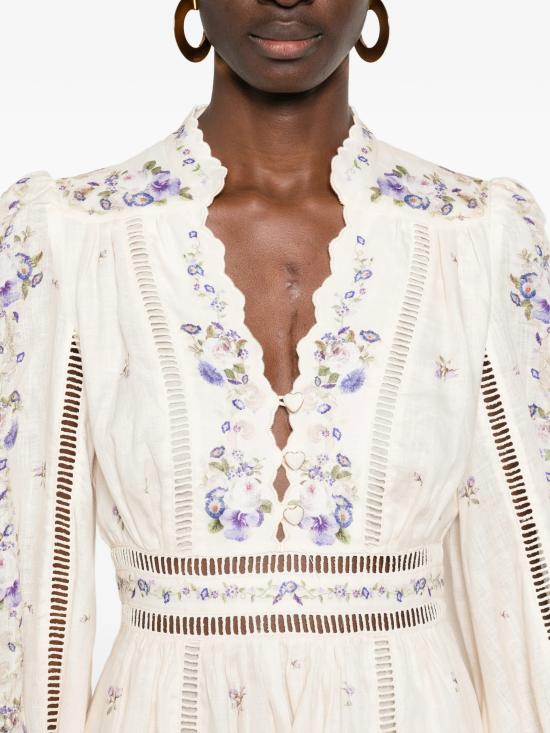 26SS 짐머만 미디 원피스 5376DRS264 CPPR White - ZIMMERMANN