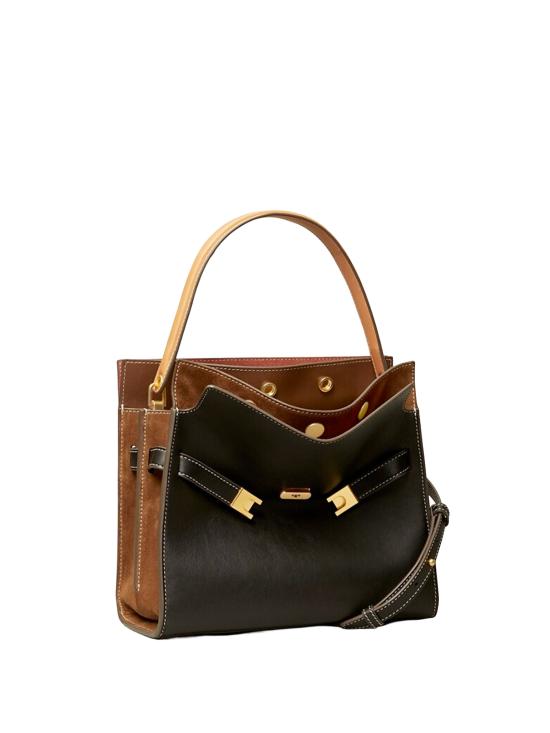 26SS 토리버치 스몰 리 리즈윌 더블백 61302 001 Black - TORY BURCH