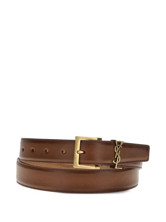 26SS 생로랑 가죽 벨트 864585 AAEMM6039 Ruby rust - SAINT LAURENT