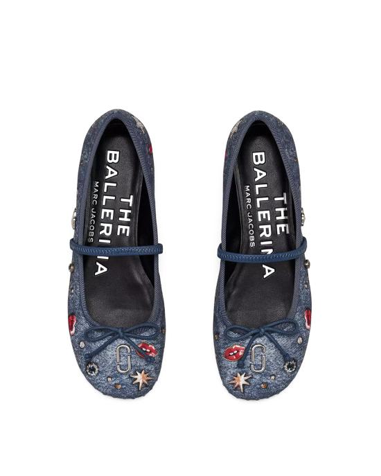 26SS 마크제이콥스 플랫 슈즈 2R5FFL001F21 454 medium wash multi AZZURRO - MARC JACOBS