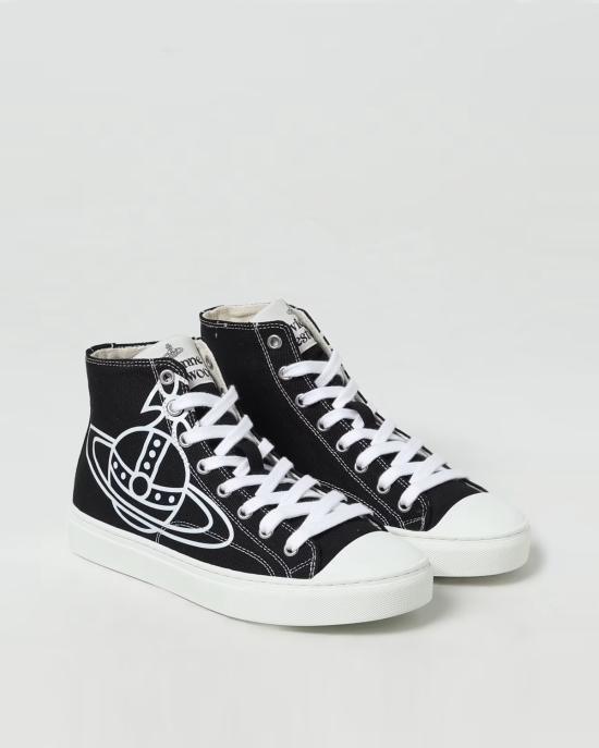 26SS 비비안웨스트우드 플림솔 하이탑 에코 스니커즈 75010001W W0004 n401 black NERO - VIVIENNE WESTWOOD