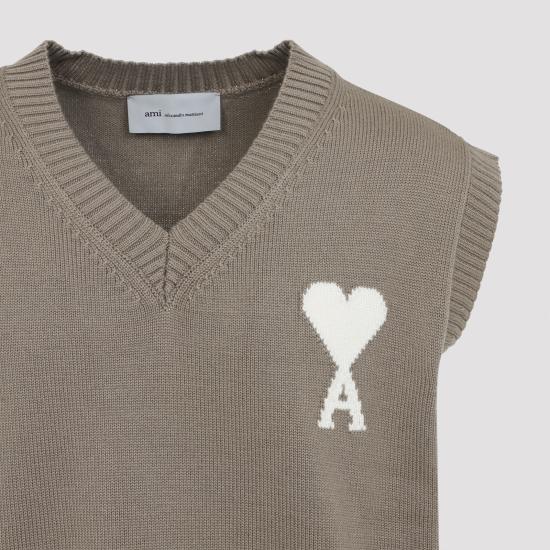 26SS 아미 스웨터 UKS860KN0156 A117 BEIGE TAUPE ECRU - AMI