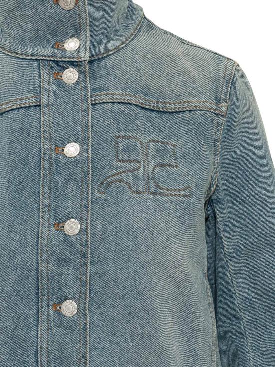 26SS 쿠레쥬 데님 자켓 126DBL335DE0058 7055 DENIM BLEU DELAVE - COURREGES