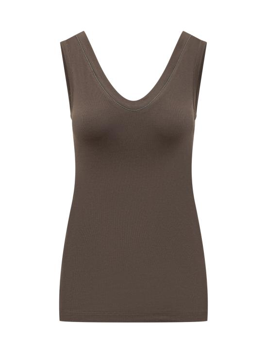 26SS 브루넬로 쿠치넬리 코튼 티셔츠 M0TC8BJ312 C8589 DARK BROWN