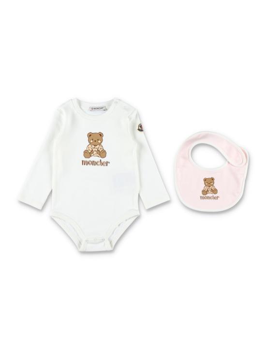 26SS [키즈] 몽클레어 캐주얼 세트 8P000038392E F05 WHITE ROSE