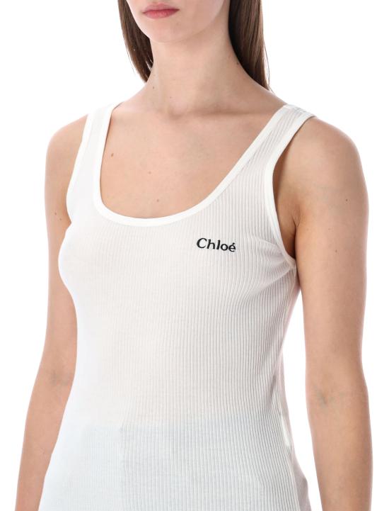 26SS 끌로에 민소매 티셔츠 CH25SJH12180 101 Bianco - CHLOE