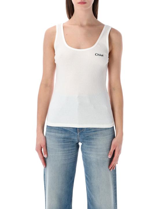 26SS 끌로에 민소매 티셔츠 CH25SJH12180 101 Bianco