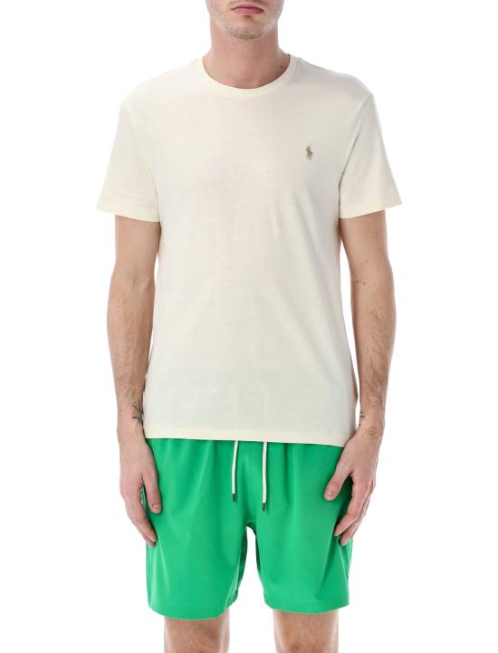 26SS 폴로 랄프로렌 포니로고 자수 반팔 티셔츠 710671438 350 Bianco