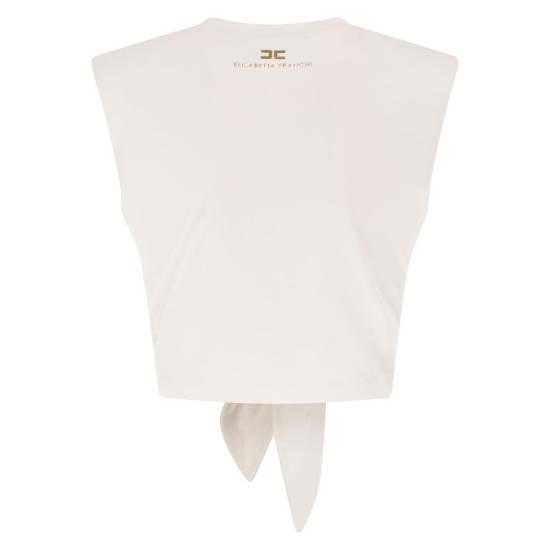 26SS 엘리자베타프랜치 폴로 티셔츠 MA01161E2 WHITE - ELISABETTA FRANCHI