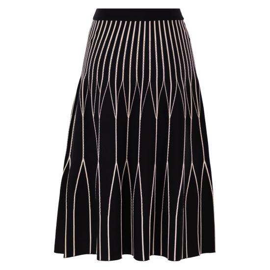 26SS 엘리자베타프랜치 미디 스커트 GK31S62E2 BLACK BUTTER - ELISABETTA FRANCHI