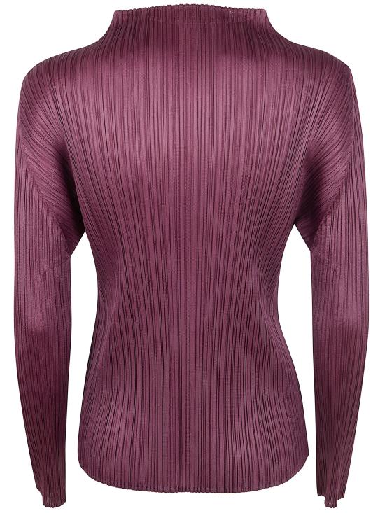 26SS 플리츠플리즈 긴팔 티셔츠 PP66JK111 84 BORDEAUX - PLEATS PLEASE