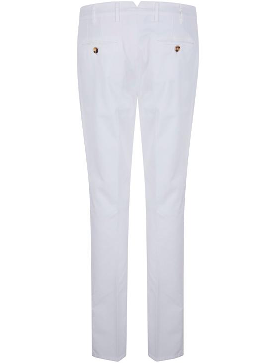 26SS 브루넬로 쿠치넬리 코튼 스트래치 미드 라이즈 슬림 핏 치노 M289LI1770 098 C2200 SNOW - BRUNELLO CUCINELLI