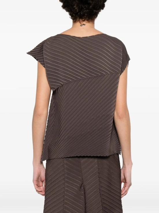 26SS 이세이 미야케 셔츠 IM66FJ673 45 DARK BROWN - ISSEY MIYAKE