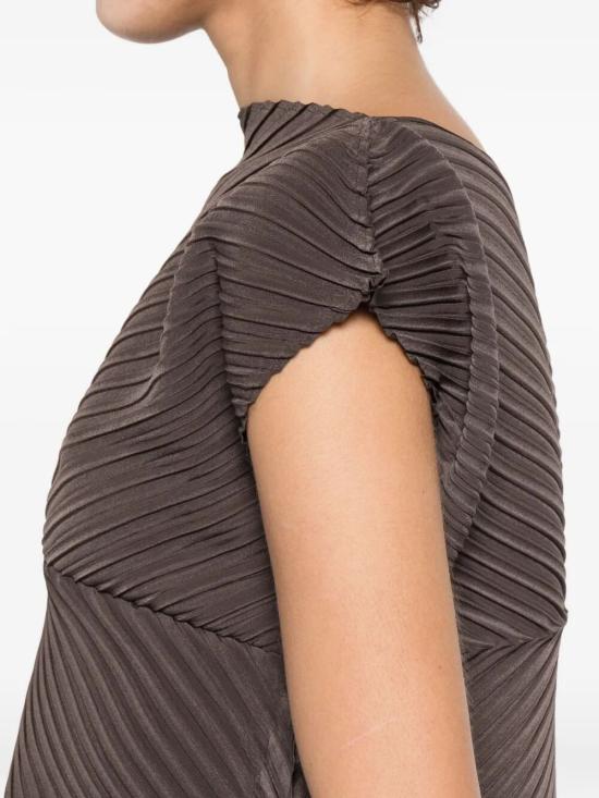 26SS 이세이 미야케 셔츠 IM66FJ673 45 DARK BROWN - ISSEY MIYAKE