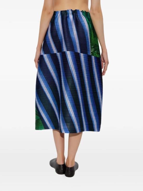 26SS 플리츠플리즈 롱 스커트 PP66JG675 09 GRAY X NAVY - PLEATS PLEASE