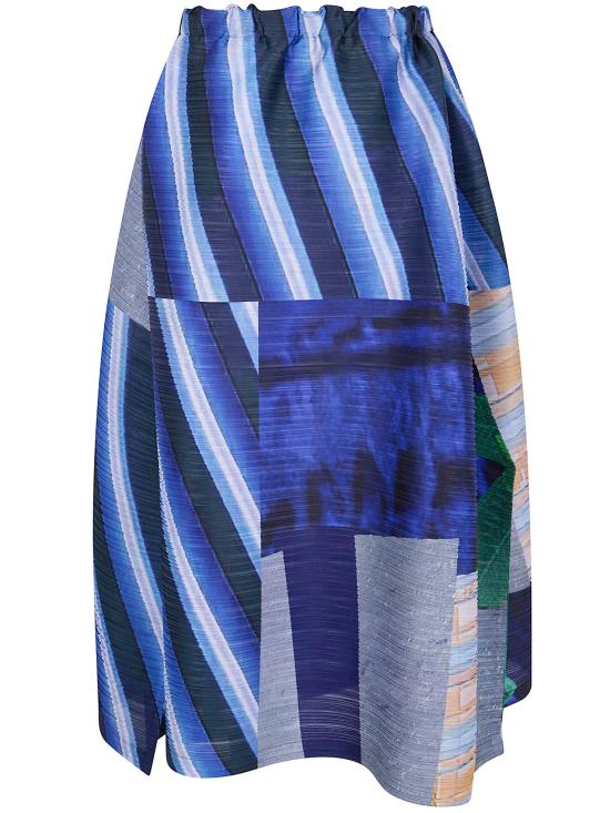 26SS 플리츠플리즈 롱 스커트 PP66JG675 09 GRAY X NAVY - PLEATS PLEASE