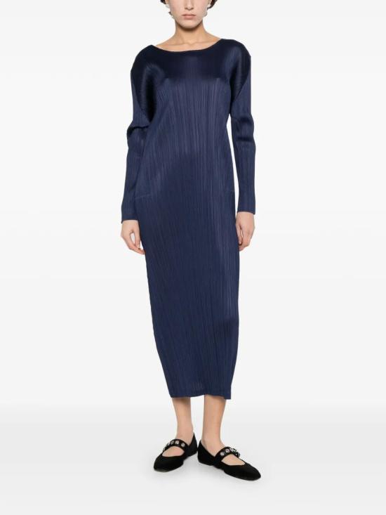 26SS 플리츠플리즈 롱 원피스 PP66JH116 78 DARK NAVY - PLEATS PLEASE