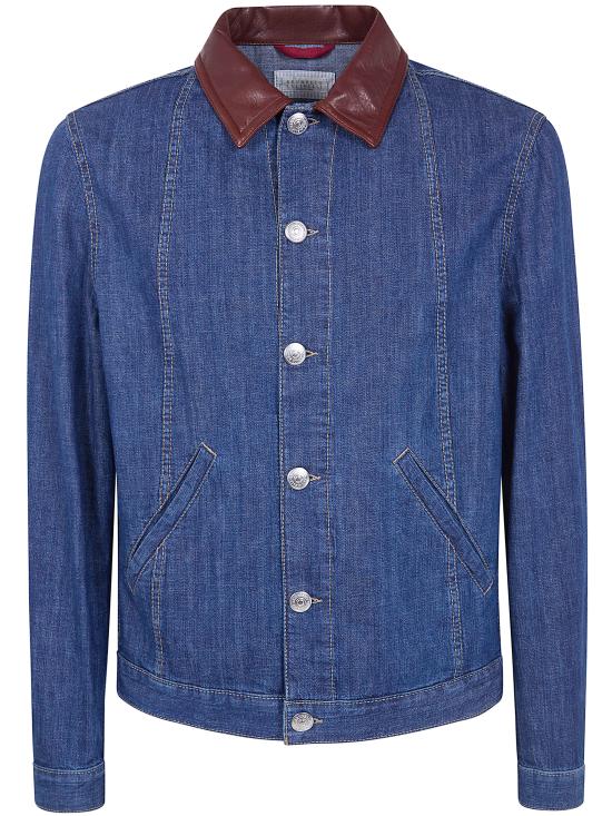 26SS 브루넬로 쿠치넬리 데님 블루종 MH2636914 COH51 DARK DENIM BURNT
