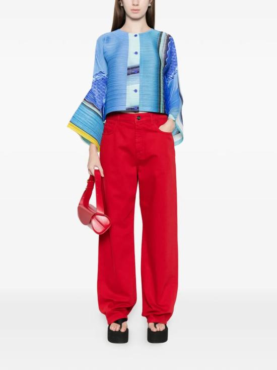 26SS 플리츠플리즈 가디건 PP66JO673 07 BLUE X YELLOW - PLEATS PLEASE