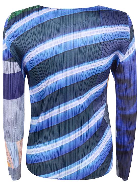 26SS 플리츠플리즈 긴팔 티셔츠 PP66JK671 09 GRAY X NAVY - PLEATS PLEASE