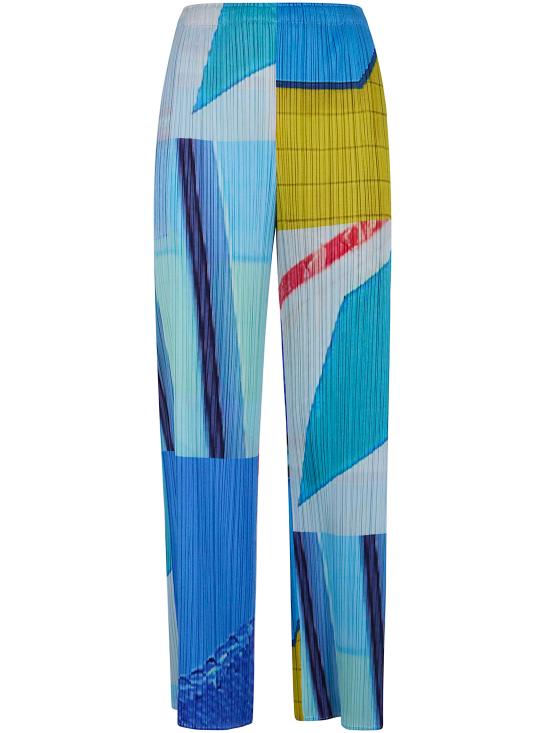26SS 플리츠플리즈 스트레이트 팬츠 PP66JF674 07 BLUE X YELLOW - PLEATS PLEASE