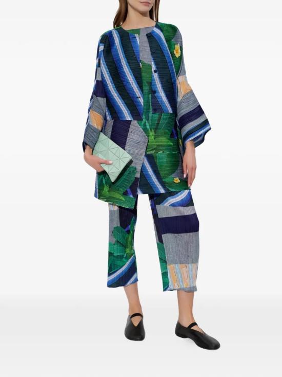 26SS 플리츠플리즈 가디건 PP66JO673 09 GRAY X NAVY - PLEATS PLEASE