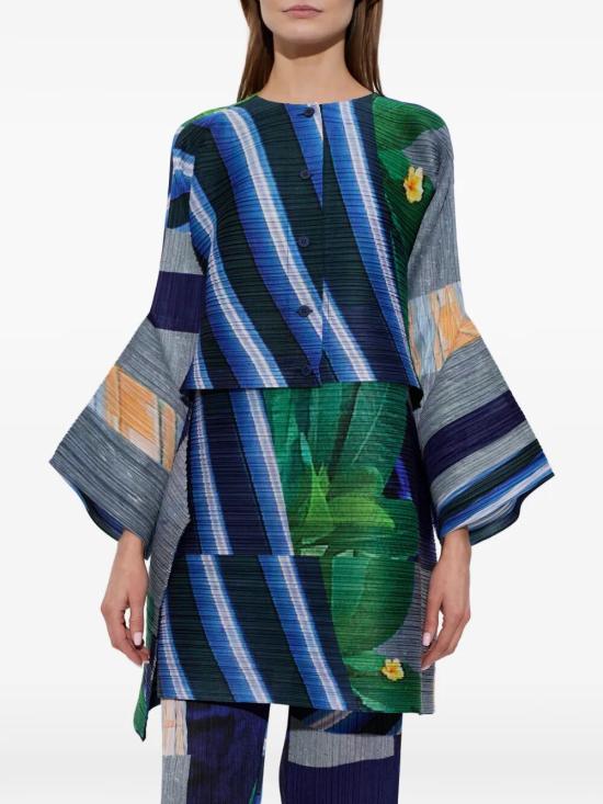 26SS 플리츠플리즈 가디건 PP66JO673 09 GRAY X NAVY - PLEATS PLEASE