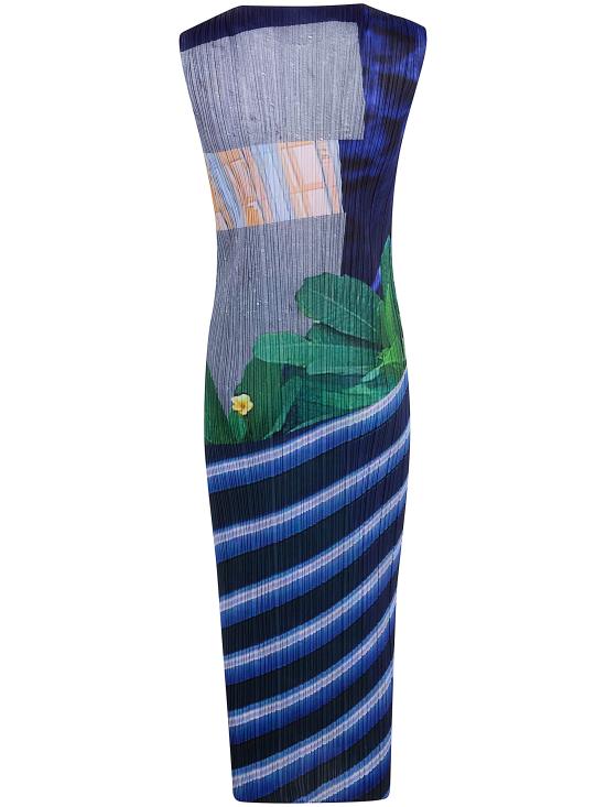 26SS 플리츠플리즈 미디 원피스 PP66JH676 09 GRAY X NAVY - PLEATS PLEASE