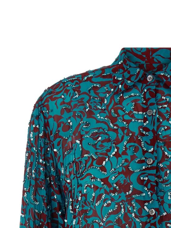 26SS 드리스 반 노튼 셔츠 261 130787 3006 503 TURQUOISE - DRIES VAN NOTEN