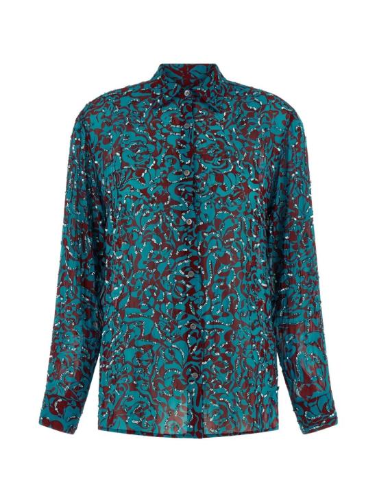 26SS 드리스 반 노튼 셔츠 261 130787 3006 503 TURQUOISE - DRIES VAN NOTEN