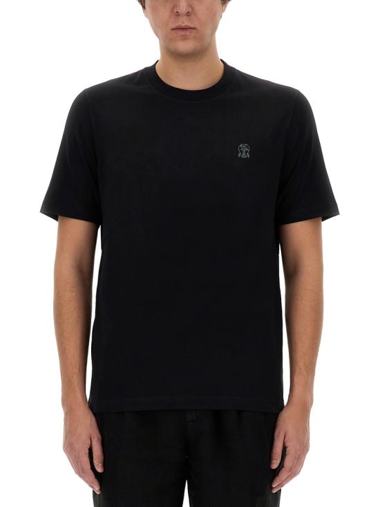 26SS 브루넬로 쿠치넬리 반팔 티셔츠 M0B138440CSQ44 BLACK DOM