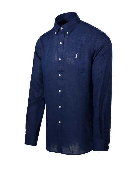 26SS 랄프 로렌 긴팔 셔츠 710966294504 NEWPORT NAVY W WHITE PP - RALPH LAUREN