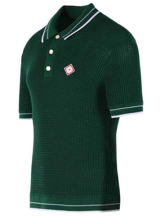 26SS 카사블랑카 폴로 티셔츠 M SS26 KW 1296 01GREEN Green - CASABLANCA
