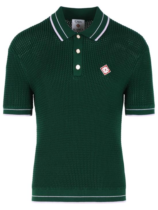 26SS 카사블랑카 폴로 티셔츠 M SS26 KW 1296 01GREEN Green