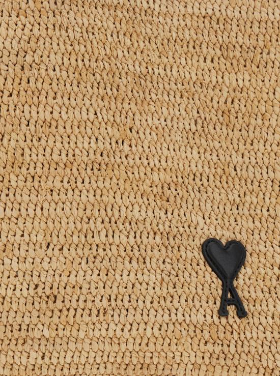 26SS 아미 빅 하트 로고 라피아 토트백 ULL740AW0036113 Beige - AMI