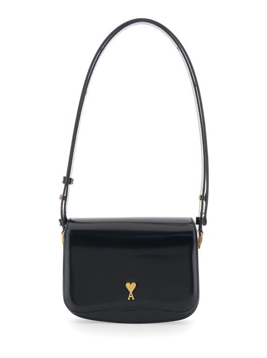 26SS 아미 스몰 하트 로고 글레이즈드 레더 파리 백 ULL717AL0139001 Black