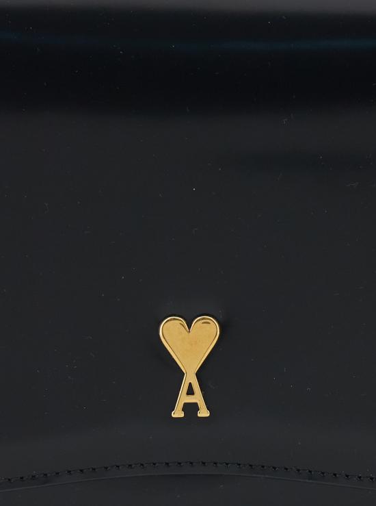 26SS 아미 스몰 하트 로고 글레이즈드 레더 파리 백 ULL717AL0139001 Black - AMI