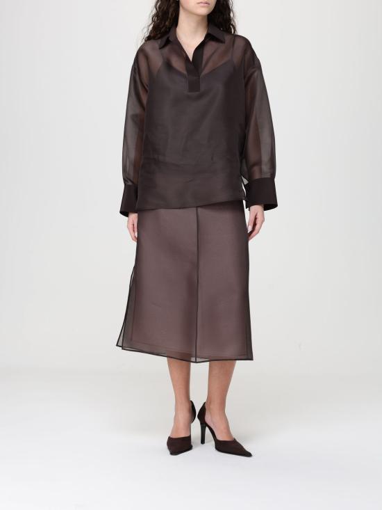 26SS 아뇨나 셔츠 TD1104 U4117 M74 Brown - AGNONA