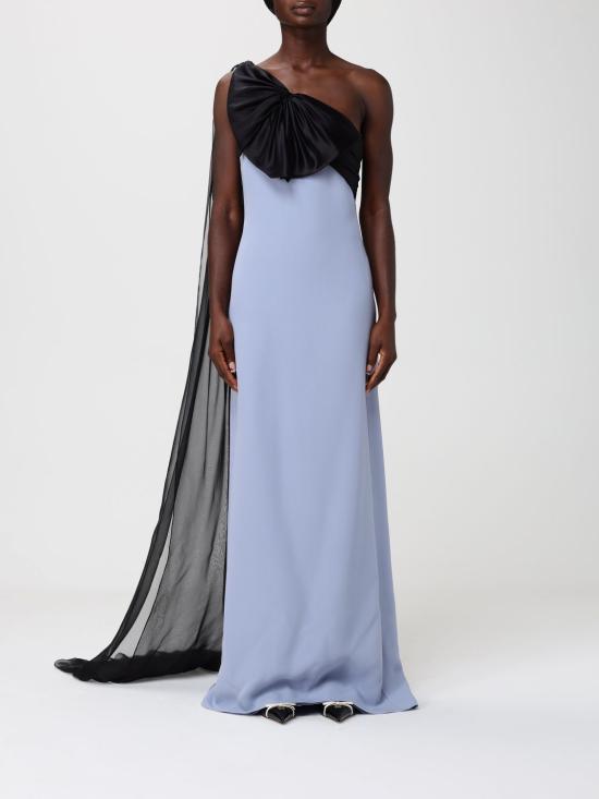 26SS 발렌티노 가라바니 롱 원피스 8B3VDMX01MM 9Y4 Gnawed Blue