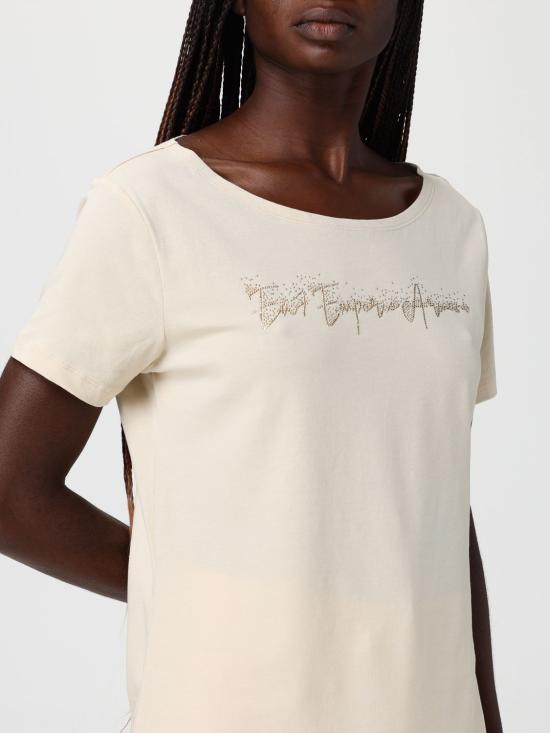 26SS 엠포리오 아르마니 반팔 티셔츠 7W000978AF10373 U1088 Beige - EMPORIO ARMANI
