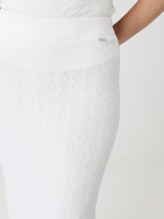 26SS 알마니 미디 스커트 8NYN9AYMH6Z 1130 Yellow Cream - ARMANI