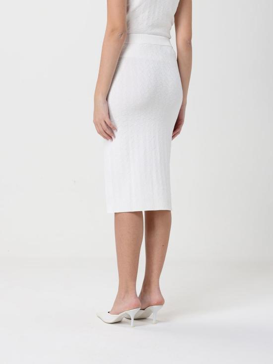 26SS 알마니 미디 스커트 8NYN9AYMH6Z 1130 Yellow Cream - ARMANI