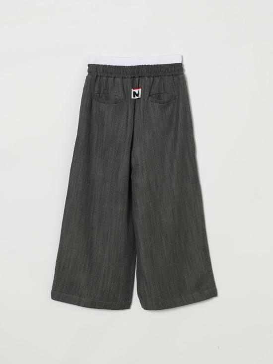 26SS [키즈] 엠에스지엠 스트레이트 팬츠 S6MSJUPA038 102 Grey - MSGM