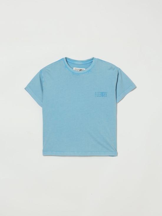 26SS [키즈] MM6 메종마르지엘라 티셔츠 M60985MM07Q M6809 Gnawed Blue