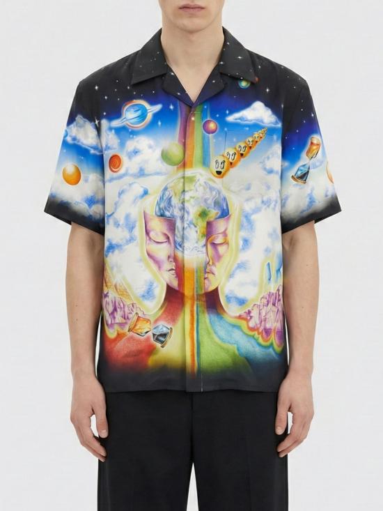 26SS 카사블랑카 반팔 셔츠 MSP26SH003 07 Red