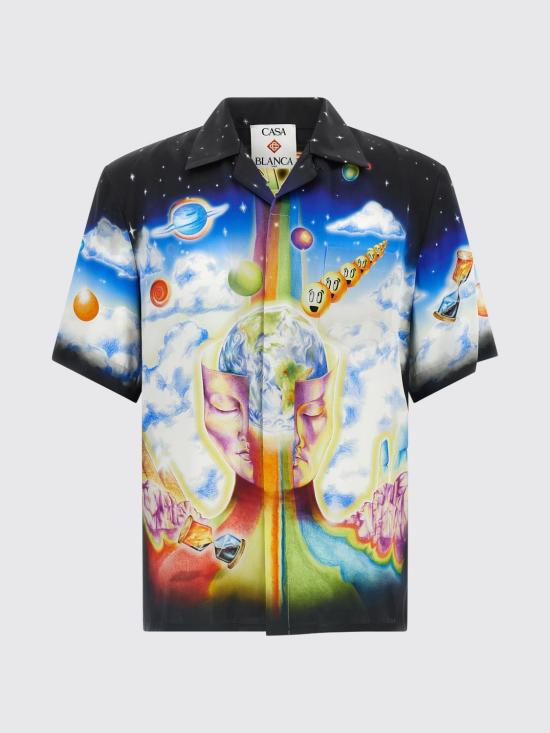 26SS 카사블랑카 반팔 셔츠 MSP26SH003 07 Red - CASABLANCA