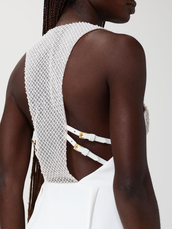 26SS 엘리자베타프랜치 롱 원피스 ABR1261E2 360 White - ELISABETTA FRANCHI