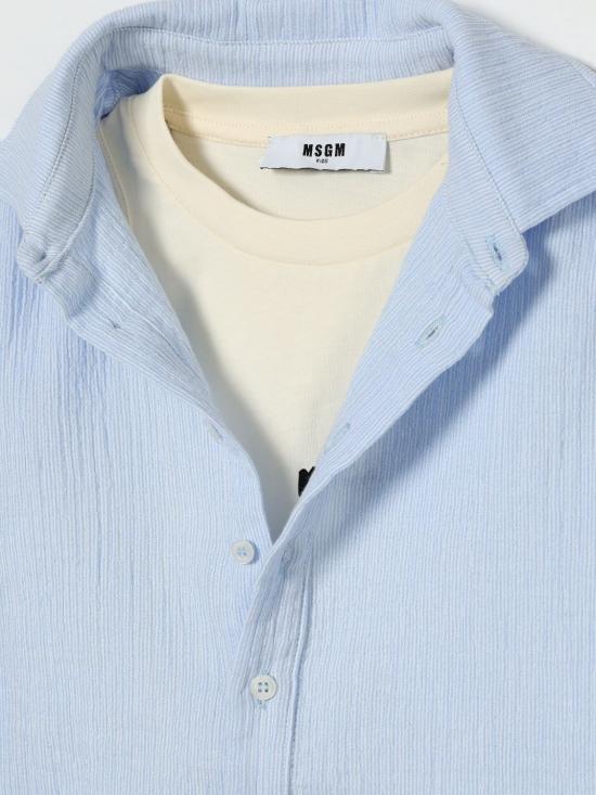 26SS [키즈] 엠에스지엠 셔츠 S6MSJBCS198 050 Gnawed Blue - MSGM