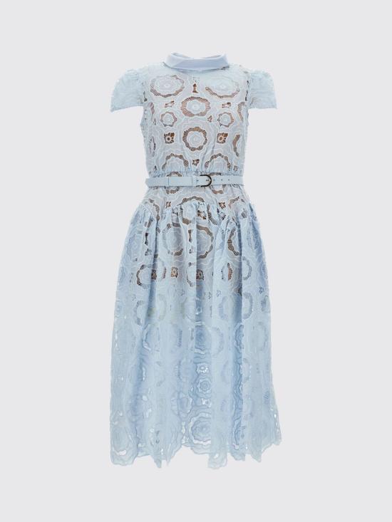 26SS 셀프 포트레이트 롱 원피스 RS26167MBBL BLUE Gnawed Blue - SELF PORTRAIT