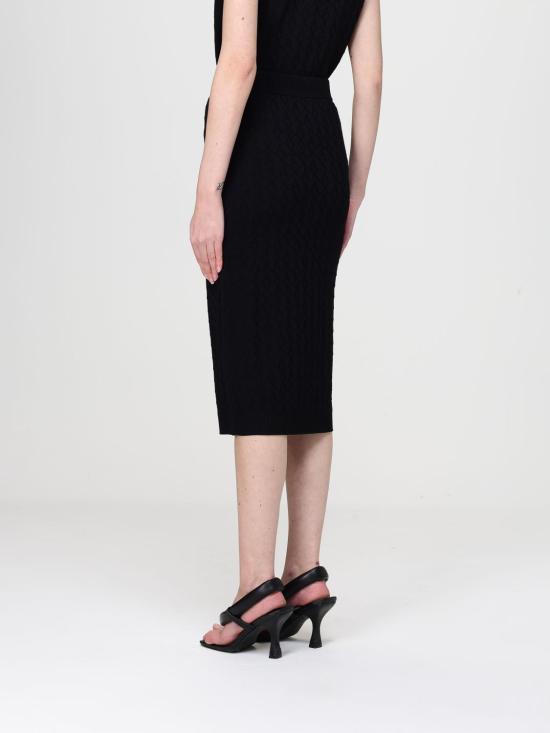 26SS 알마니 미디 스커트 8NYN9AYMH6Z 1200 Black - ARMANI